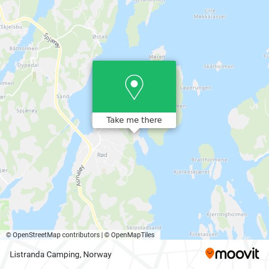Listranda Camping map