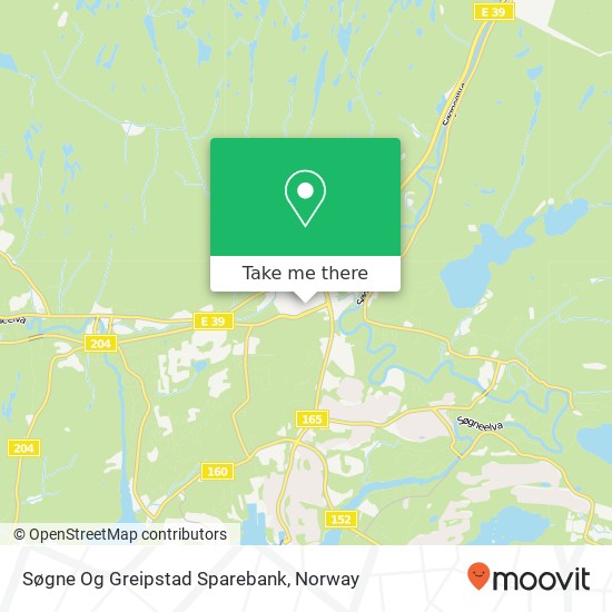 Søgne Og Greipstad Sparebank map