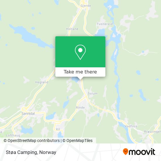 Støa Camping map