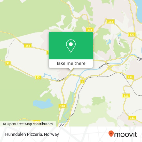 Hunndalen Pizzeria map