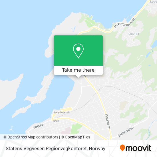 Statens Vegvesen Regionvegkontoret map