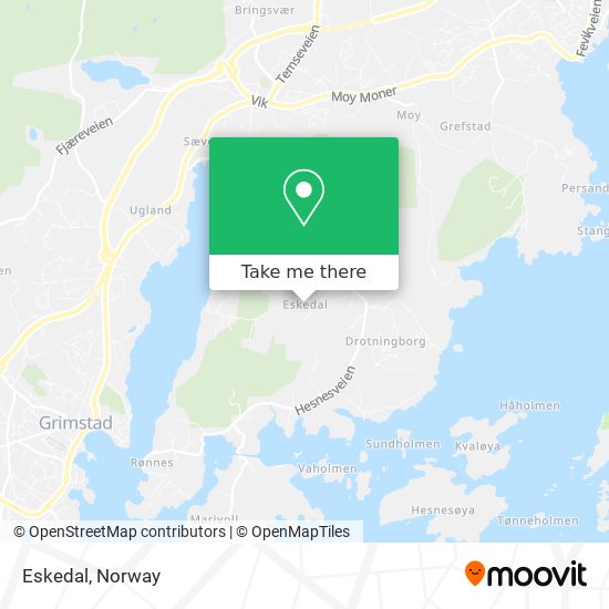 Eskedal map