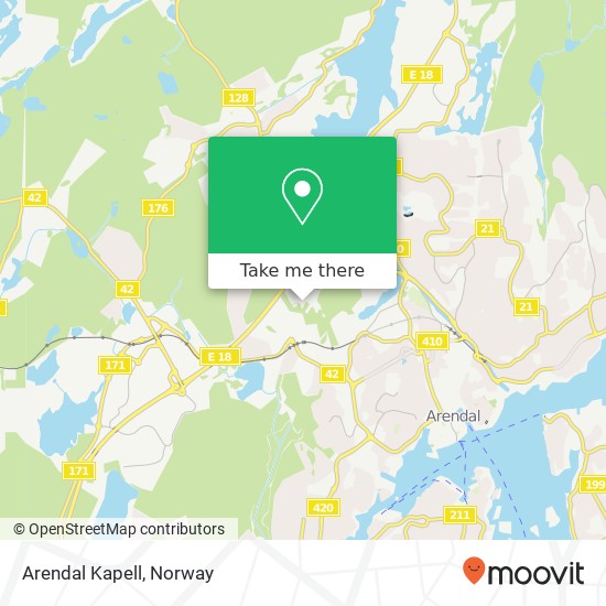 Arendal Kapell map
