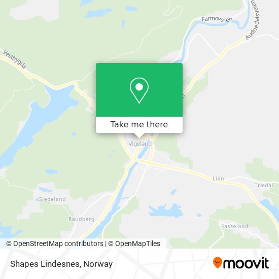 Shapes Lindesnes map