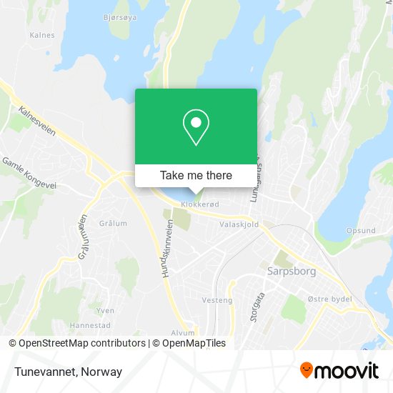 Tunevannet map