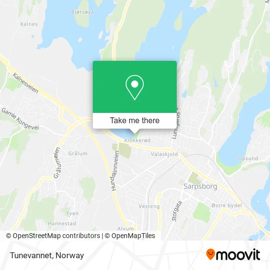 Tunevannet map