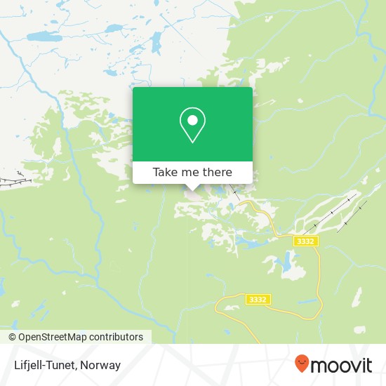 Lifjell-Tunet map