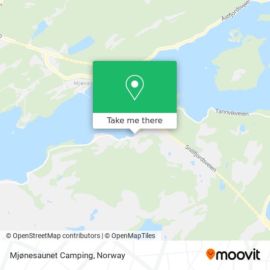 Mjønesaunet Camping map