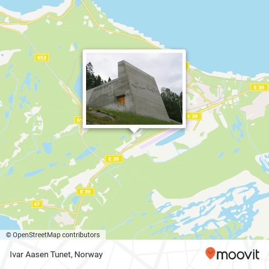 Ivar Aasen Tunet map