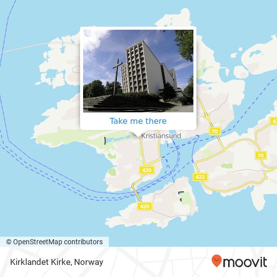 Kirklandet Kirke map