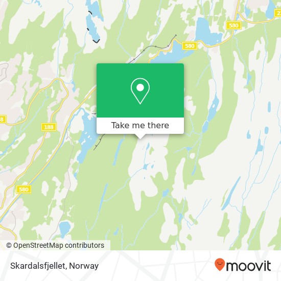 Skardalsfjellet map