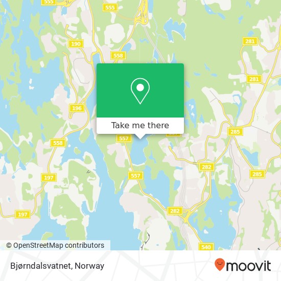 Bjørndalsvatnet map