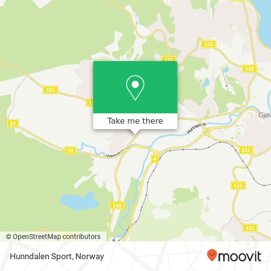 Hunndalen Sport map