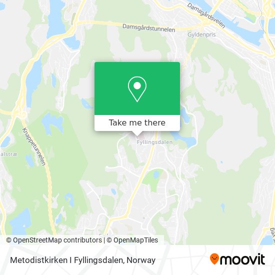 Metodistkirken I Fyllingsdalen map