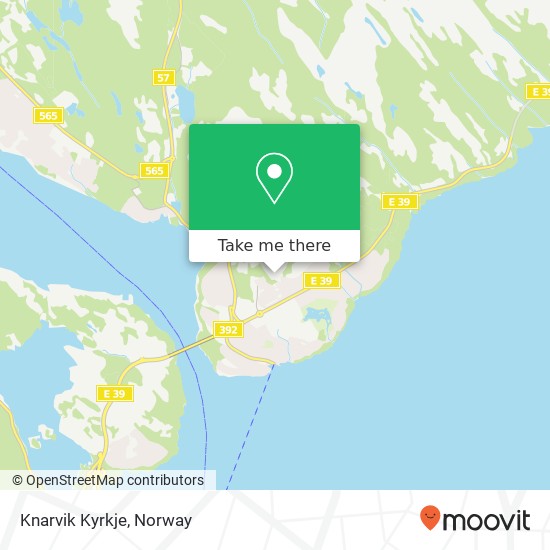 Knarvik Kyrkje map