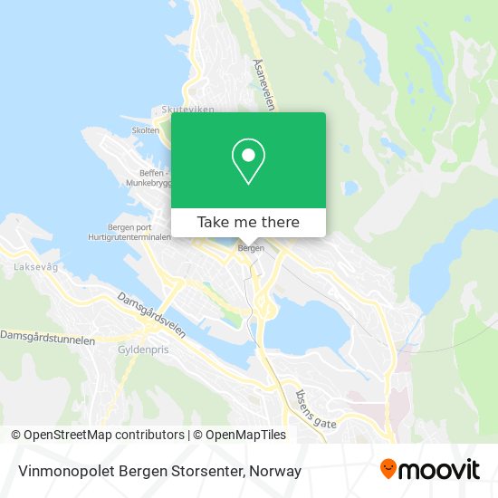 Vinmonopolet Bergen Storsenter map
