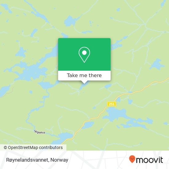 Røynelandsvannet map