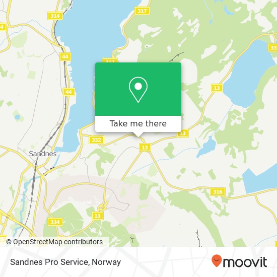 Sandnes Pro Service map