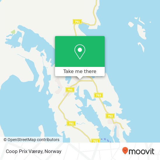 Coop Prix Værøy map
