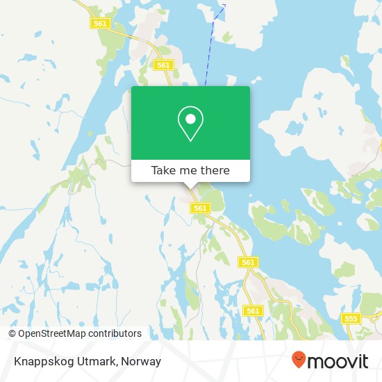 Knappskog Utmark map