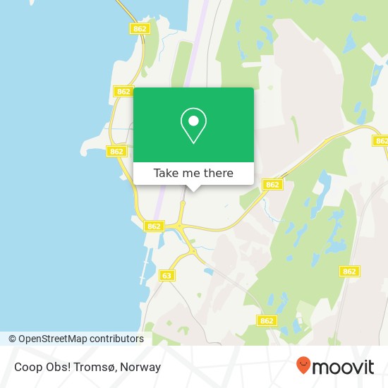 Coop Obs! Tromsø map