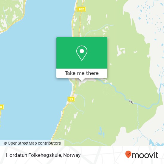 Hordatun Folkehøgskule map