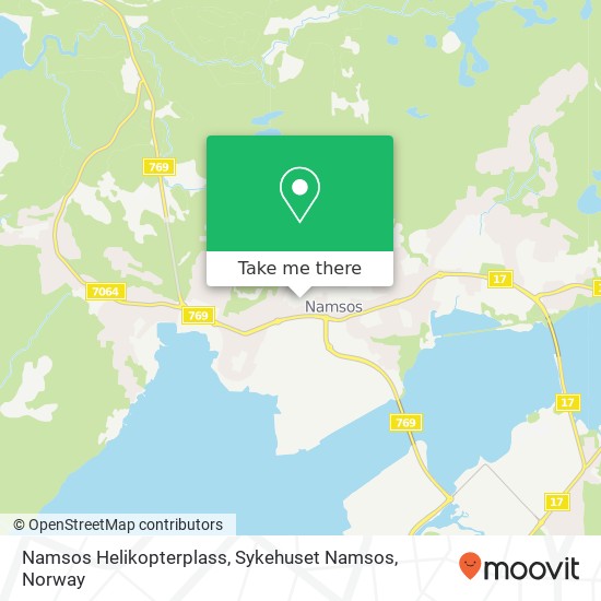 Namsos Helikopterplass, Sykehuset Namsos map