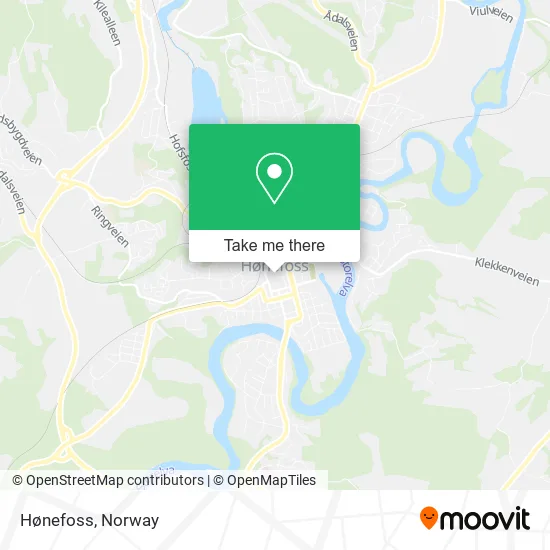 Hønefoss map