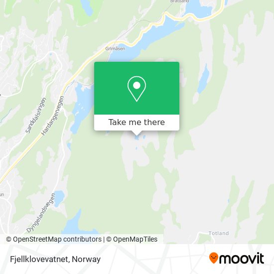 Fjellklovevatnet map