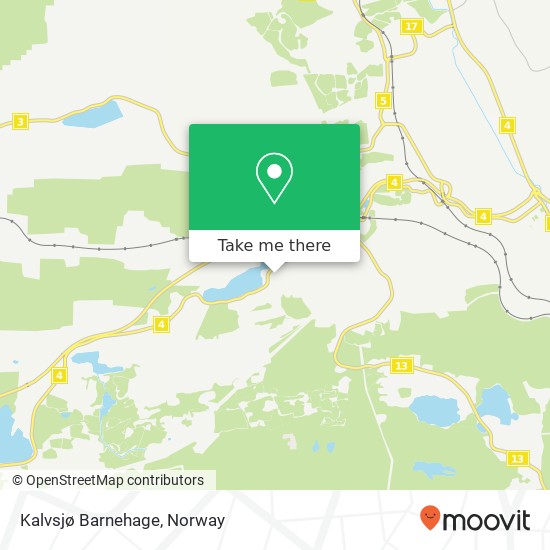 Kalvsjø Barnehage map