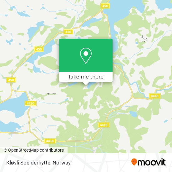 Kløvli Speiderhytte map