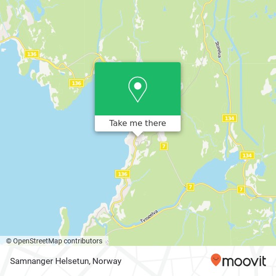 Samnanger Helsetun map