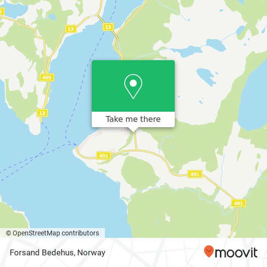 Forsand Bedehus map