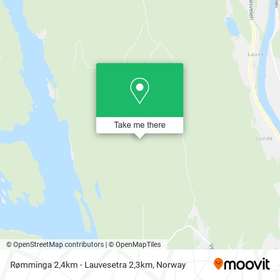 Rømminga 2,4km - Lauvesetra 2,3km map