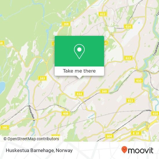 Huskestua Barnehage map