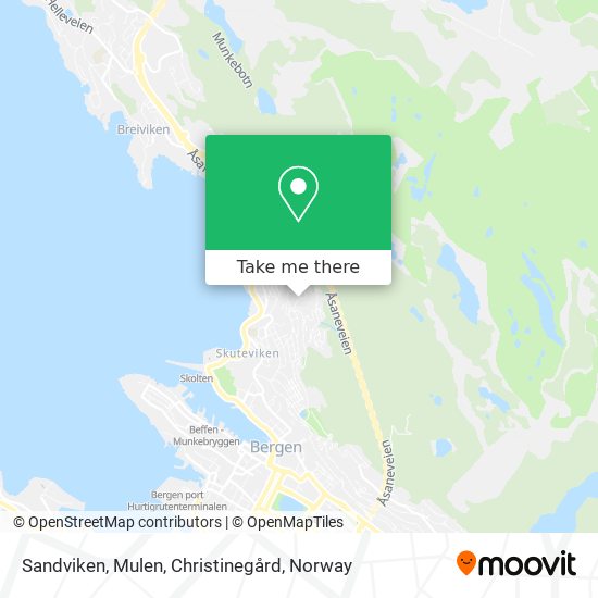 Sandviken, Mulen, Christinegård map