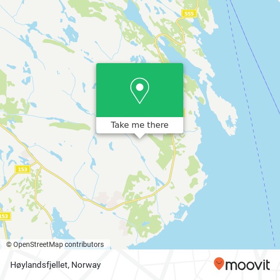 Høylandsfjellet map