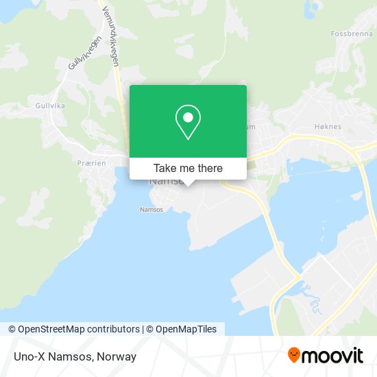 Uno-X Namsos map