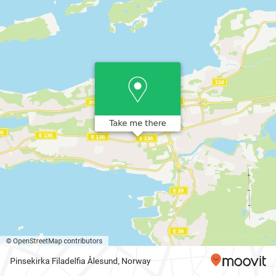 Pinsekirka Filadelfia Ålesund map