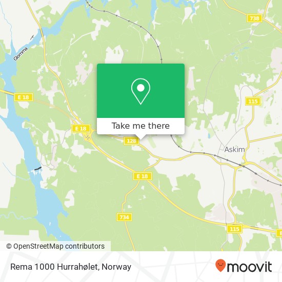 Rema 1000 Hurrahølet map