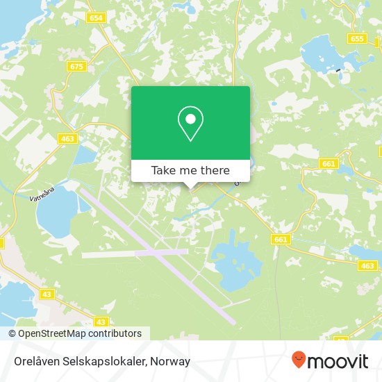 Orelåven Selskapslokaler map