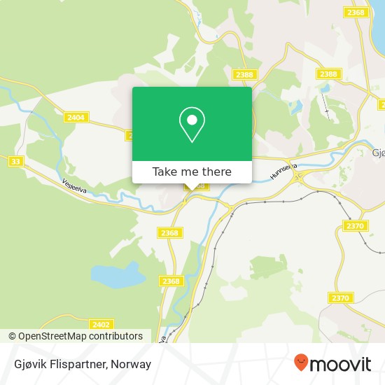 Gjøvik Flispartner map