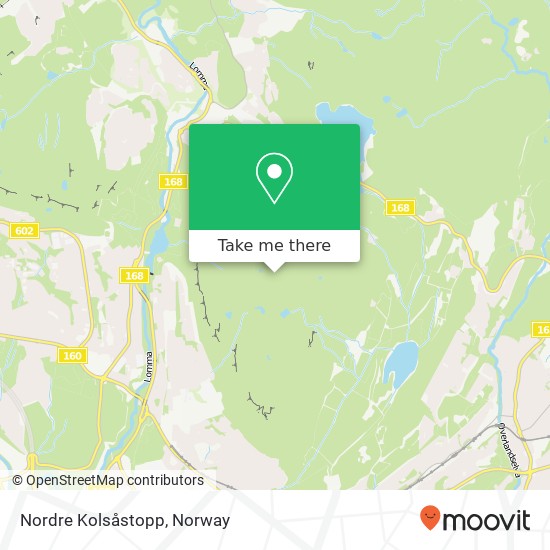 Nordre Kolsåstopp map