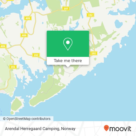 Arendal Herregaard Camping map