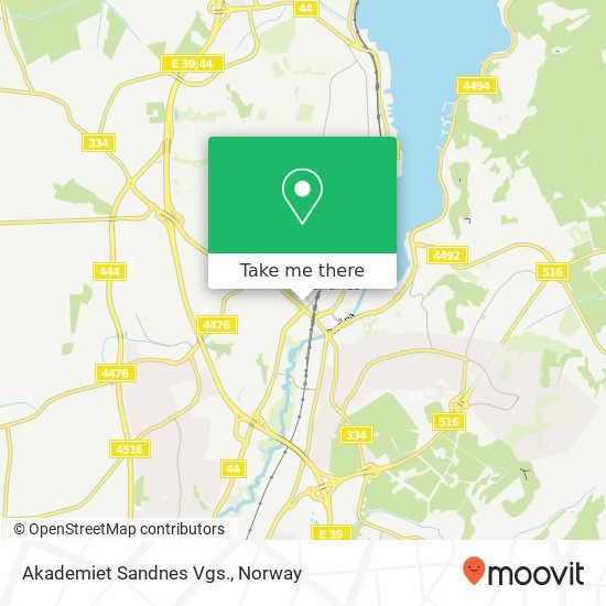Akademiet Sandnes Vgs. map