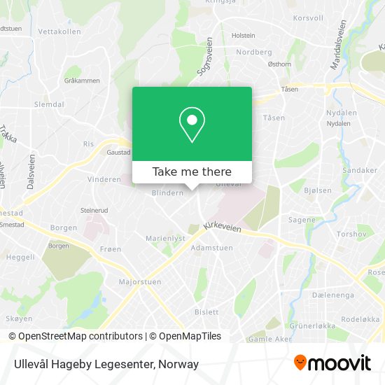Ullevål Hageby Legesenter map