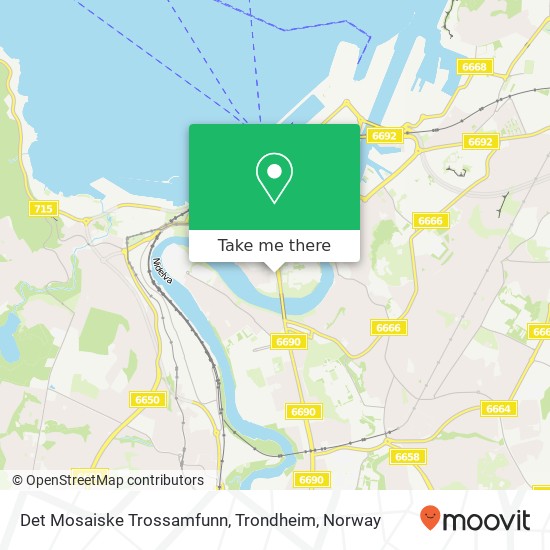 Det Mosaiske Trossamfunn, Trondheim map
