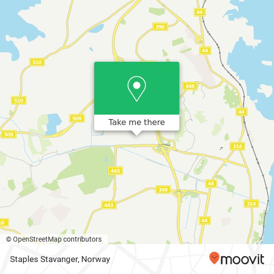 Staples Stavanger map