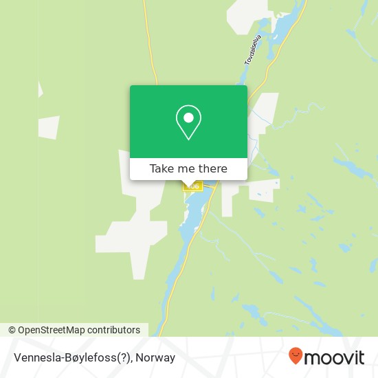Vennesla-Bøylefoss(?) map