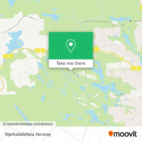 Bjørkedalsheia map